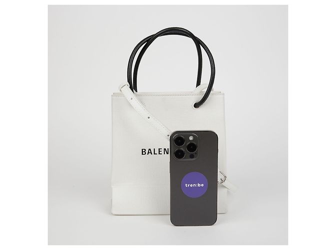 Balenciaga Nord Süd Einkaufstasche Schultertasche XXS Weiß - Ansicht 9