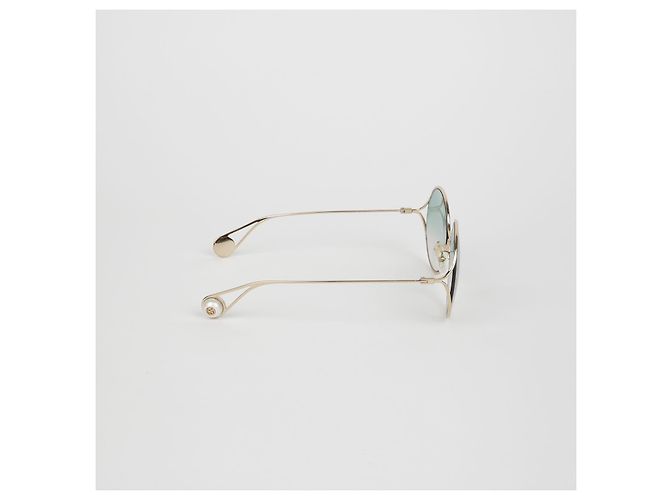 Gucci Gafas de sol redondas Dorado - vista 3