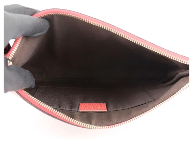 Bamboo Gucci Pochette in bambù con nappa Rosso - vista 10