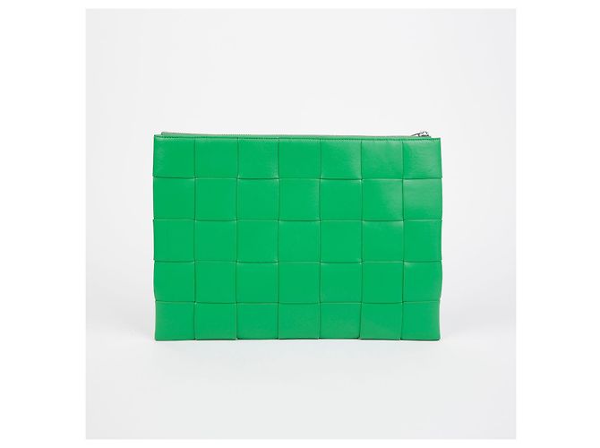 Bottega Veneta Pochette Cassette Large Verde - vista 3