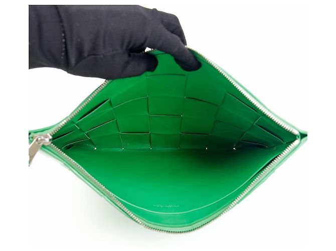 Bottega Veneta Pochette Cassette Large Verde - vista 9