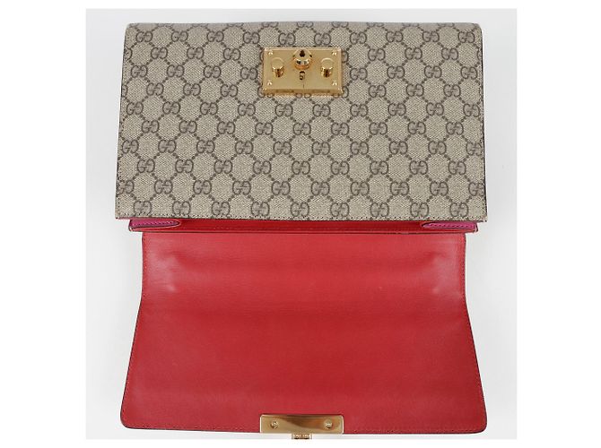 Padlock Gucci Borsa a spalla con lucchetto medio Rosso - vista 13