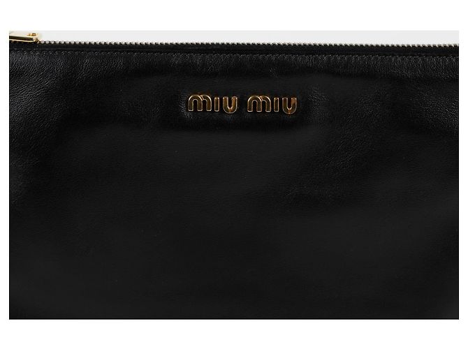 Miu Miu Clutch con tachuelas Negro - vista 2