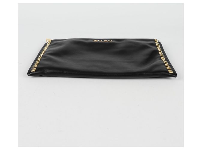 Miu Miu Clutch con tachuelas Negro - vista 7