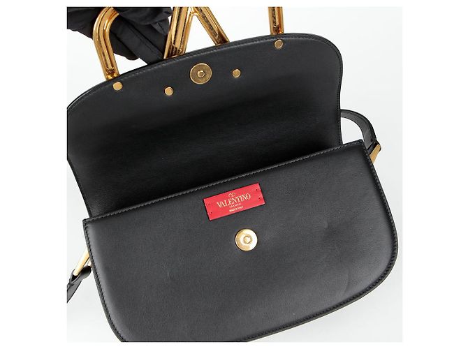 Valentino Borsa a tracolla Superbee con logo Nero - vista 10
