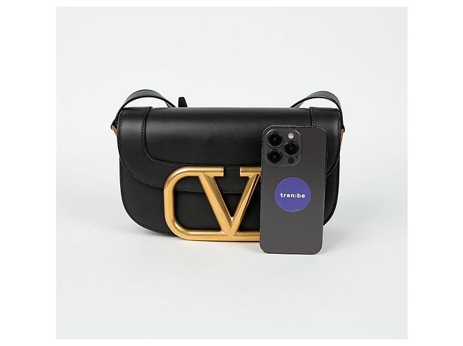 Valentino Borsa a tracolla Superbee con logo Nero - vista 9