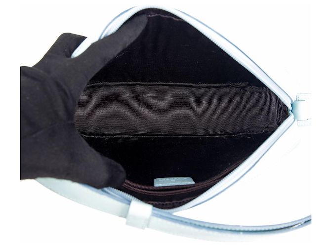 Givenchy Runder Schultertasche mit gestreiftem Muster Blau - Ansicht 15