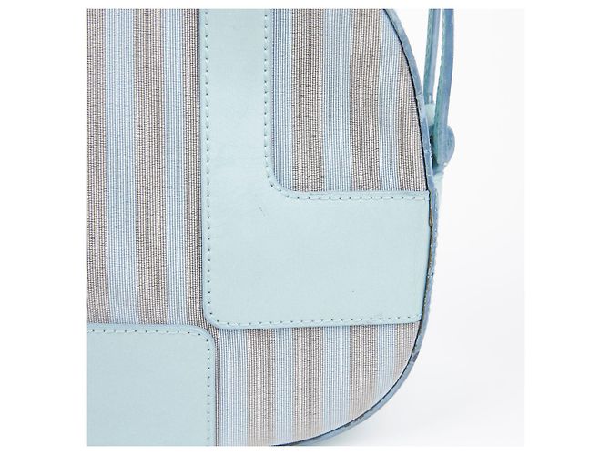 Givenchy Runder Schultertasche mit gestreiftem Muster Blau - Ansicht 2