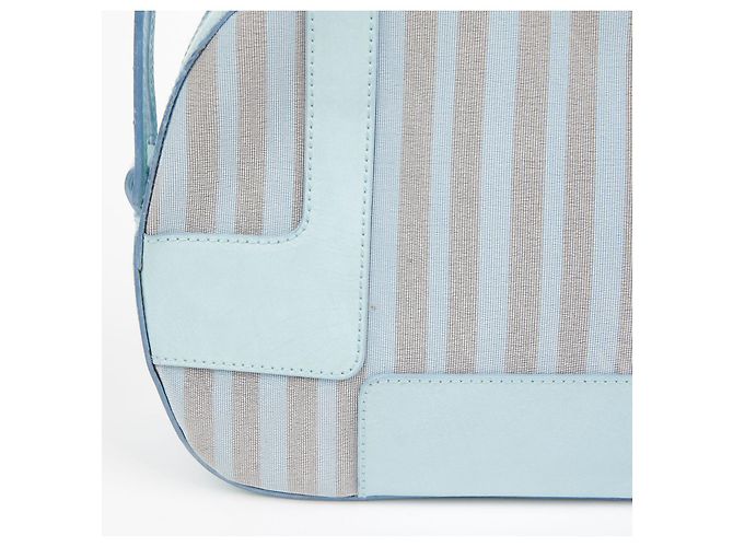 Givenchy Runder Schultertasche mit gestreiftem Muster Blau - Ansicht 5