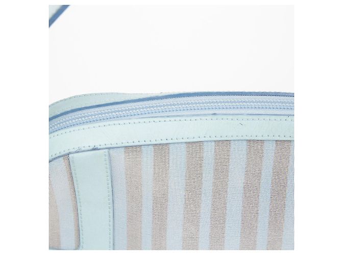 Givenchy Runder Schultertasche mit gestreiftem Muster Blau - Ansicht 6