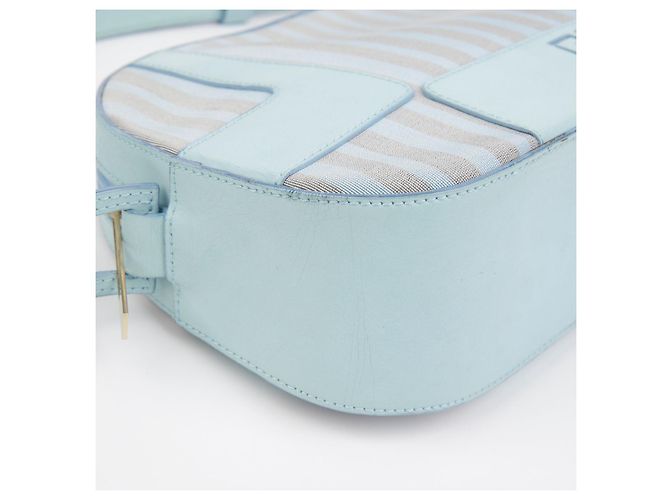 Givenchy Runder Schultertasche mit gestreiftem Muster Blau - Ansicht 9