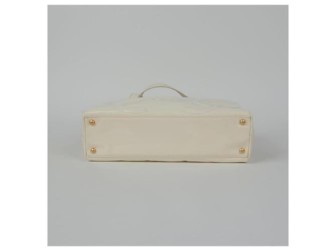 Chanel Borsa da bowling con logo Triple CC Bianco - vista 11