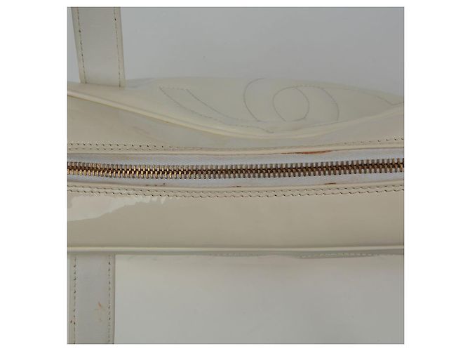 Chanel Borsa da bowling con logo Triple CC Bianco - vista 15