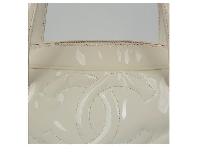 Chanel Borsa da bowling con logo Triple CC Bianco - vista 5
