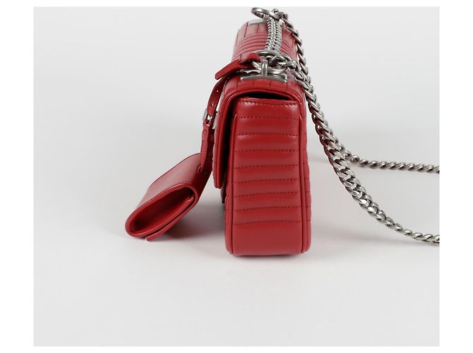 Prada Borsa a tracolla incrociata Diagram Chain Rosso - vista 4