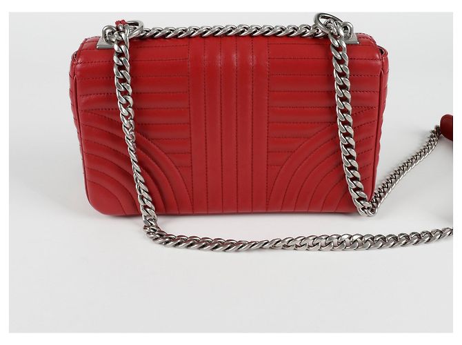 Prada Borsa a tracolla incrociata Diagram Chain Rosso - vista 5