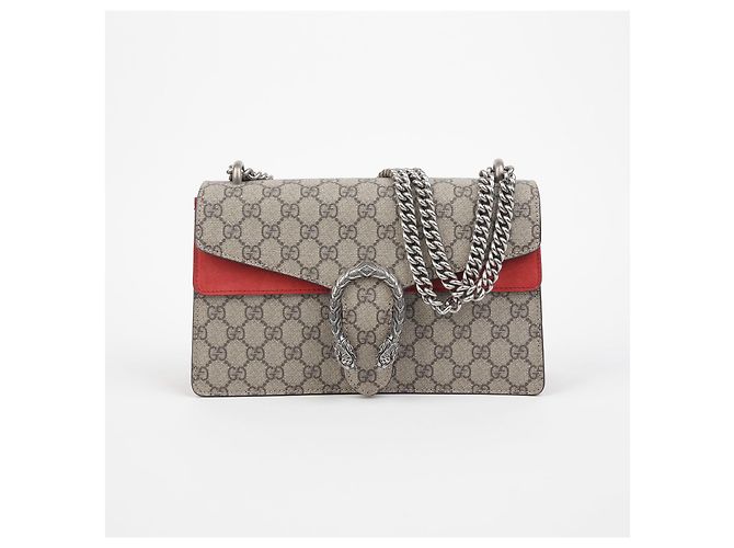 Gucci Borsa a Spalla con Catena Dionysus Small Rosso - vista 2