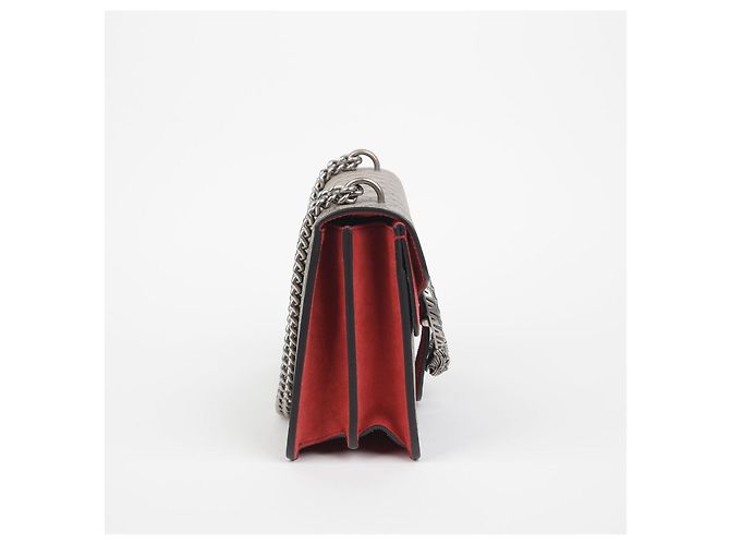 Gucci Borsa a Spalla con Catena Dionysus Small Rosso - vista 4