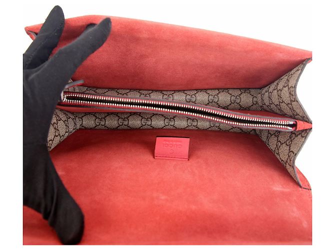 Gucci Borsa a Spalla con Catena Dionysus Small Rosso - vista 8