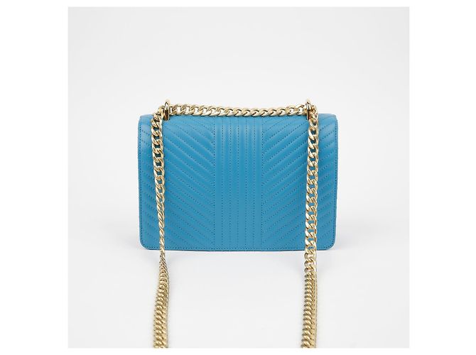Prada Bolso cruzado de cadena con cierre Diagram Azul - vista 3
