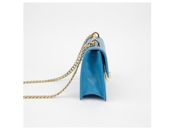 Prada Bolso cruzado de cadena con cierre Diagram Azul - vista 4
