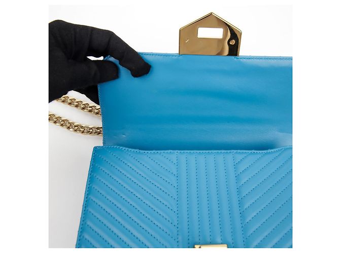 Prada Bolso cruzado de cadena con cierre Diagram Azul - vista 9