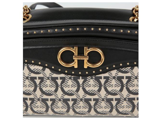 Salvatore Ferragamo Borsa a tracolla Gancini Marrone - vista 3
