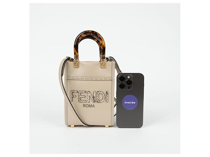 Fendi Borsa a spalla mini Sunshine Marrone - vista 7