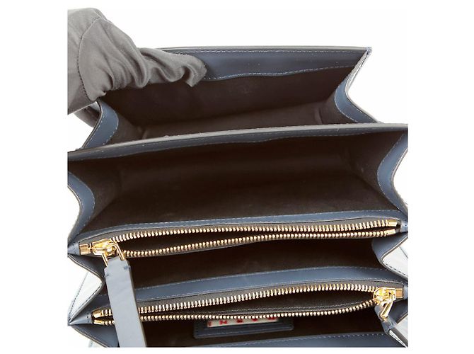 Marni Borsa a tracolla media Trunk Blu - vista 10