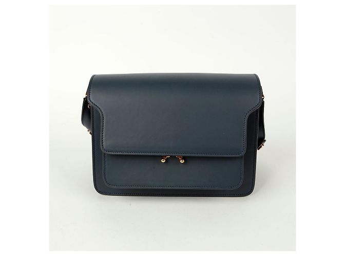 Marni Borsa a tracolla media Trunk Blu - vista 2