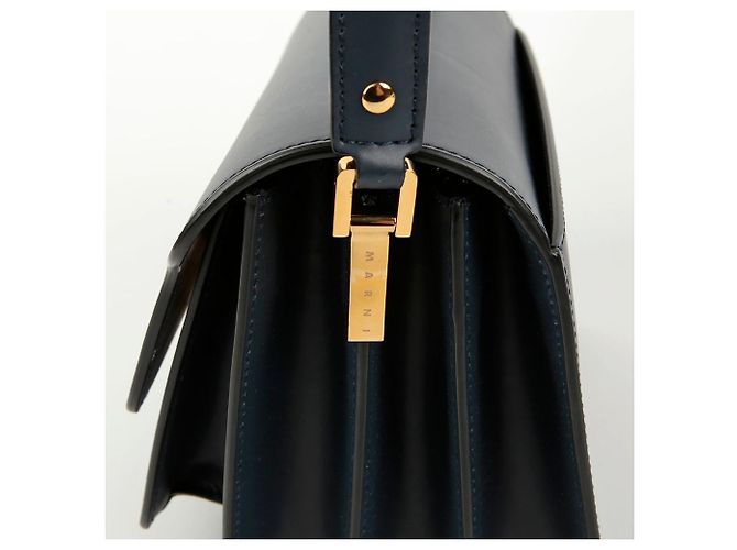 Marni Borsa a tracolla media Trunk Blu - vista 5