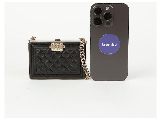 Chanel Borsa a tracolla Boy Minodier Nero - vista 9