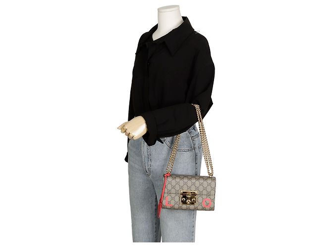 Padlock Gucci Sac à bandoulière LOVE avec cadenas Rouge - vue 10