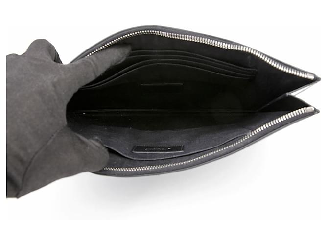 Saint Laurent Clutch per Tablet Nero - vista 11