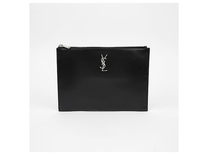 Saint Laurent Clutch per Tablet Nero - vista 2