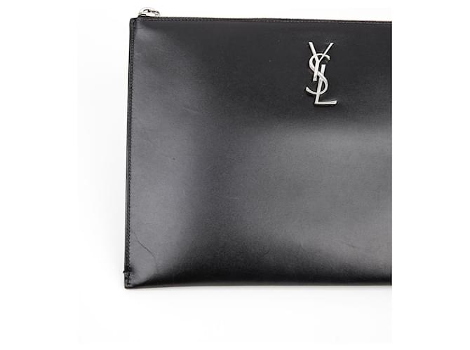 Saint Laurent Clutch per Tablet Nero - vista 4