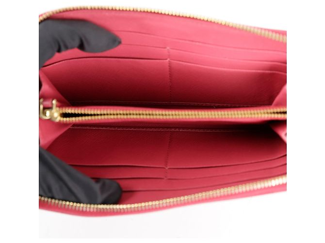 Saffiano Prada Portafoglio con zip Rosa - view 10