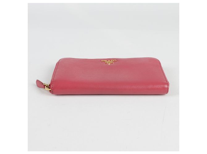 Saffiano Prada Portafoglio con zip Rosa - view 6