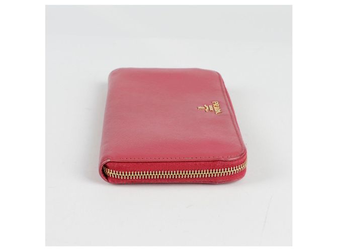Saffiano Prada Portafoglio con zip Rosa - view 7