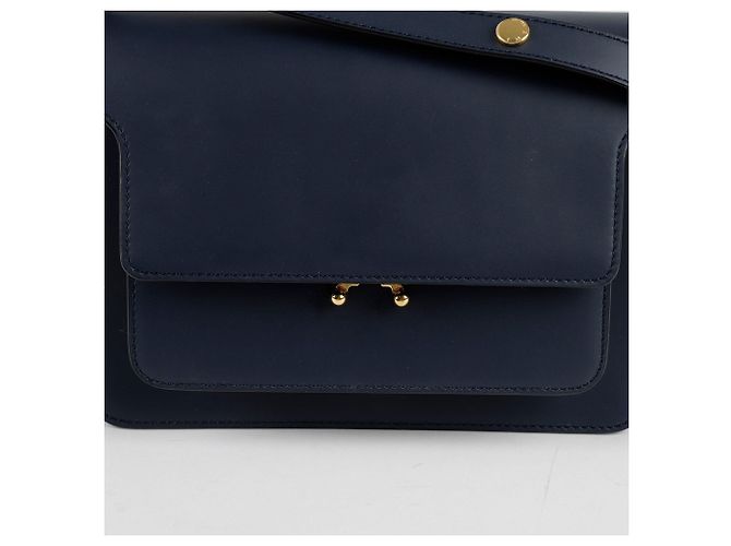 Marni Borsa a tracolla media Trunk Blu - vista 2