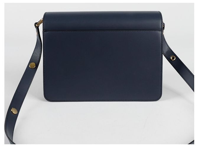 Marni Borsa a tracolla media Trunk Blu - vista 4