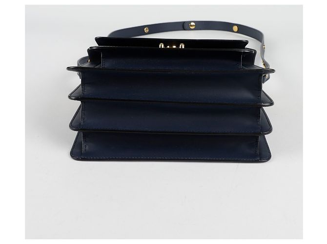 Marni Borsa a tracolla media Trunk Blu - vista 6