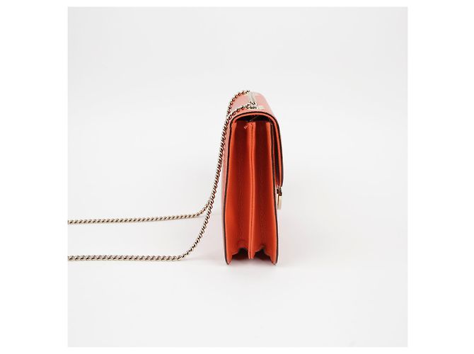 Gucci Interlocking Medium Chain Shoulder Bag Orange - view 5