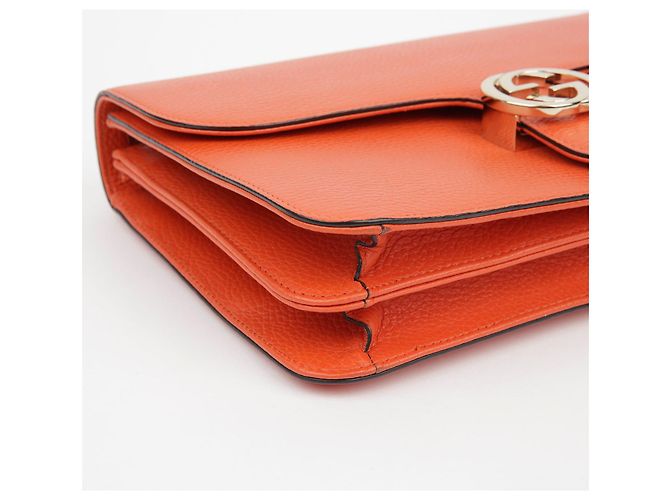 Gucci Interlocking Medium Chain Shoulder Bag Orange - view 7