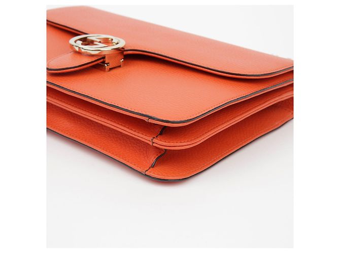 Gucci Interlocking Medium Chain Shoulder Bag Orange - view 8