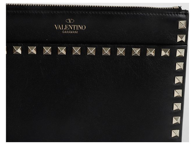 Valentino Clutch con tracolla Rockstud Nero - vista 2