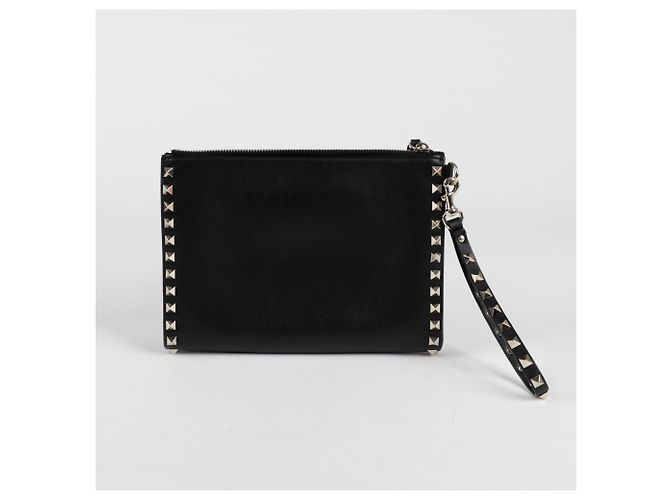 Valentino Clutch con tracolla Rockstud Nero - vista 3