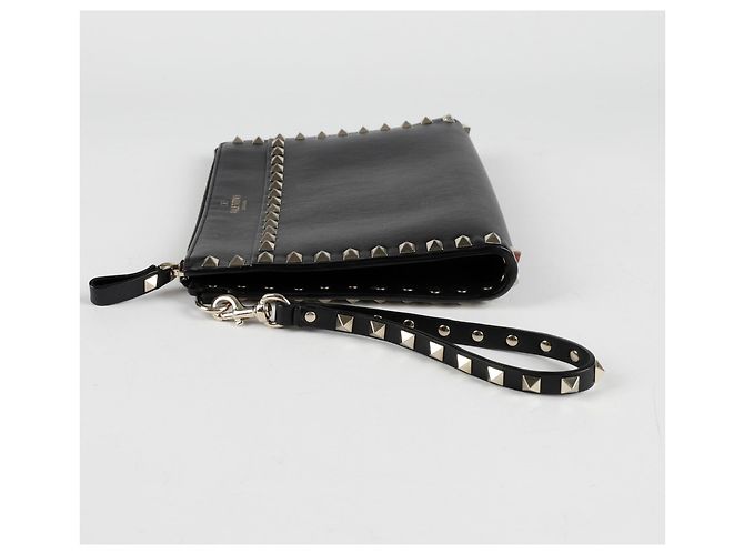Valentino Clutch con tracolla Rockstud Nero - vista 5