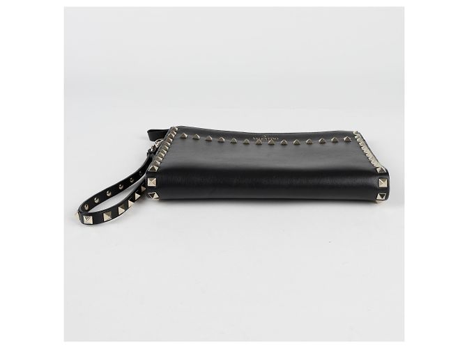 Valentino Clutch con tracolla Rockstud Nero - vista 6