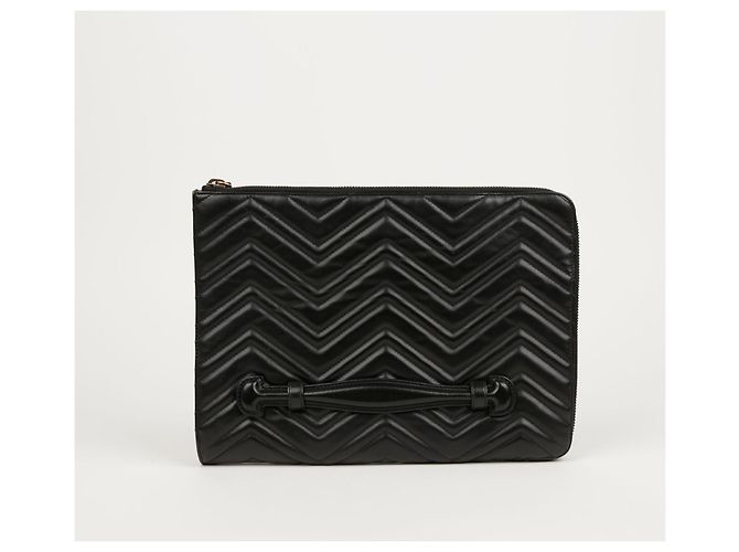 Gucci Borsa Clutch GG Marmont Nero - vista 2